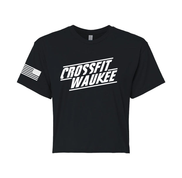 Waukee Stacked Crop Tee