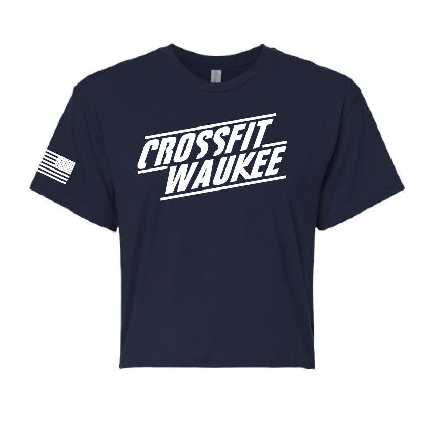 Waukee Stacked Crop Tee
