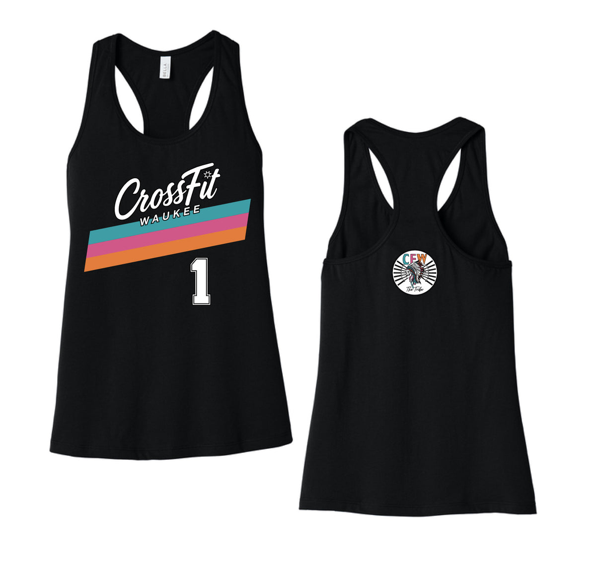 Waukee Stripe Tribe Racerback Tank