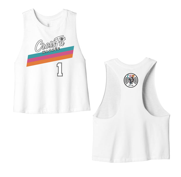 Waukee Stripe Tribe Crop Tank