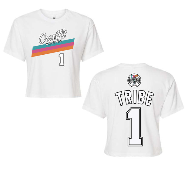 Waukee Stripe Tribe Crop Tee