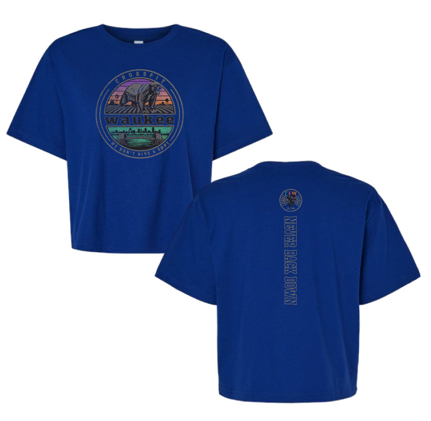 Waukee Honey Badger Boxy Crop Tee