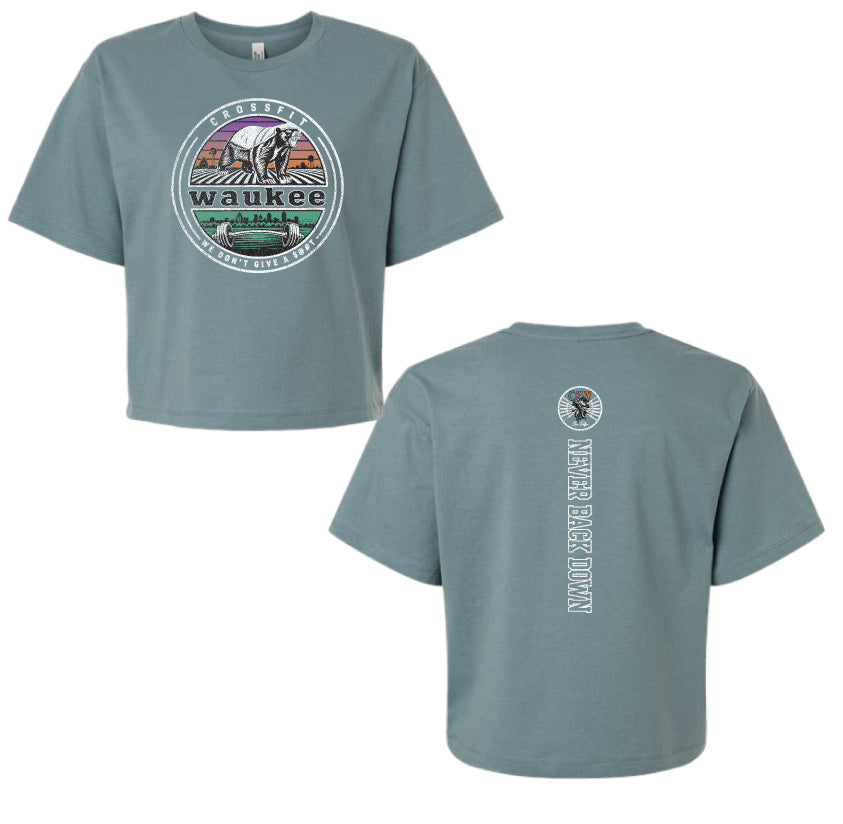 Waukee Honey Badger Boxy Crop Tee