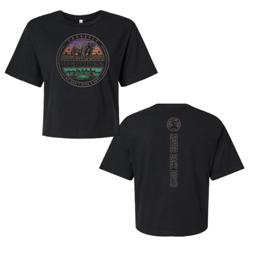 Waukee Honey Badger Boxy Crop Tee