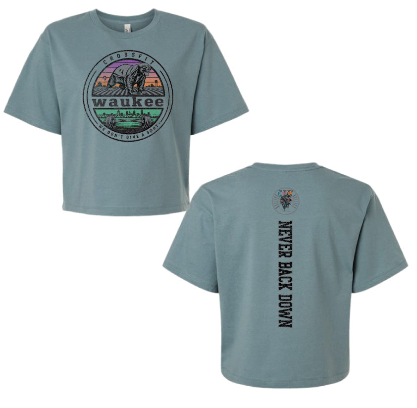 Waukee Honey Badger Boxy Crop Tee